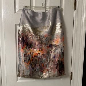 J. Crew Pencil Skirt Watercolor Collection Size 10